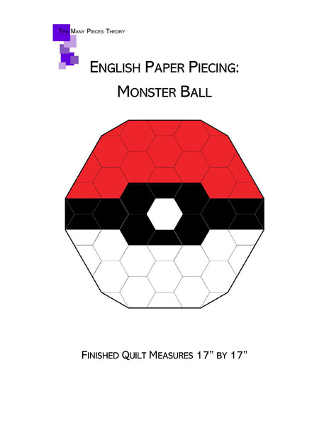 English Paper Piecing: Monster Ball Pattern Only PDF – Quiltoni